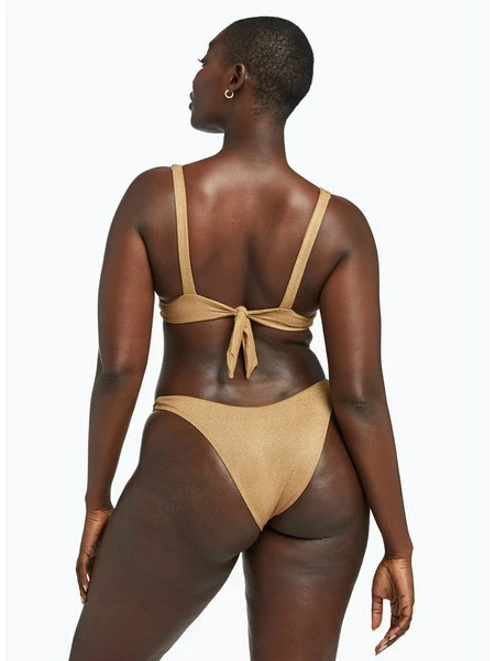 Vitamin A California High Leg Bottom In Golden Glow Metallic 3 Vitamin A California High Leg Bottom In Golden Glow Metallic