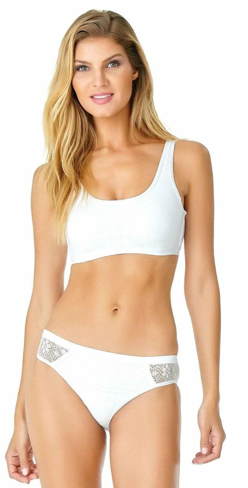 Anne Cole Crochet Spliced Bikini Bottom In White 3 Anne Cole Crochet Spliced Bikini Bottom In White – Bild 2