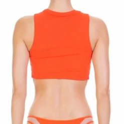 Tori Praver Manon Fine Rib Bikini Bottom In Hot Orange