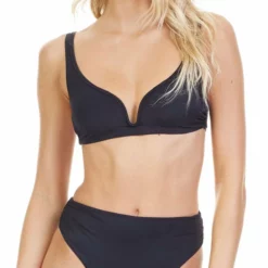 Tori Praver Chloe Plunge Bikini Top In Black 10 Tori Praver Chloe Plunge Bikini Top In Black -Sunflair Verkäufe 1S19SBSYSO BLK 2