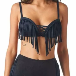 Montce Faux Suede High Rise Bottom In Black -Sunflair Verkäufe 2018Montce 0669 Black Faux Suede Prima Fringe Top x High Rise Bottom 1024x1024 86948393 71b3 4bd3 899e 579751227d66