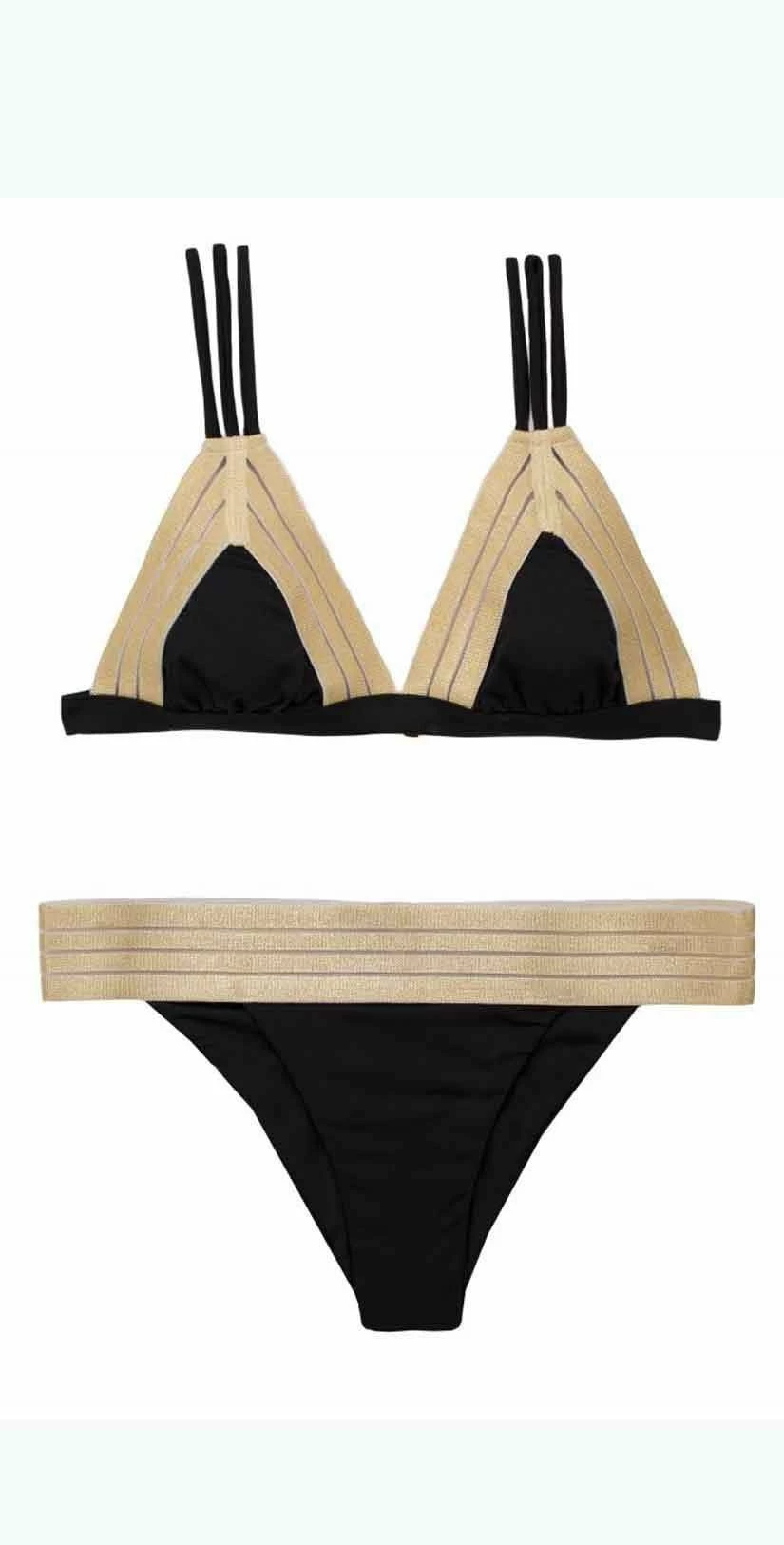 Beach Bunny Sheer Addiction Bikini Bottom In Black And Gold 5 Beach Bunny Sheer Addiction Bikini Bottom In Black And Gold – Bild 3