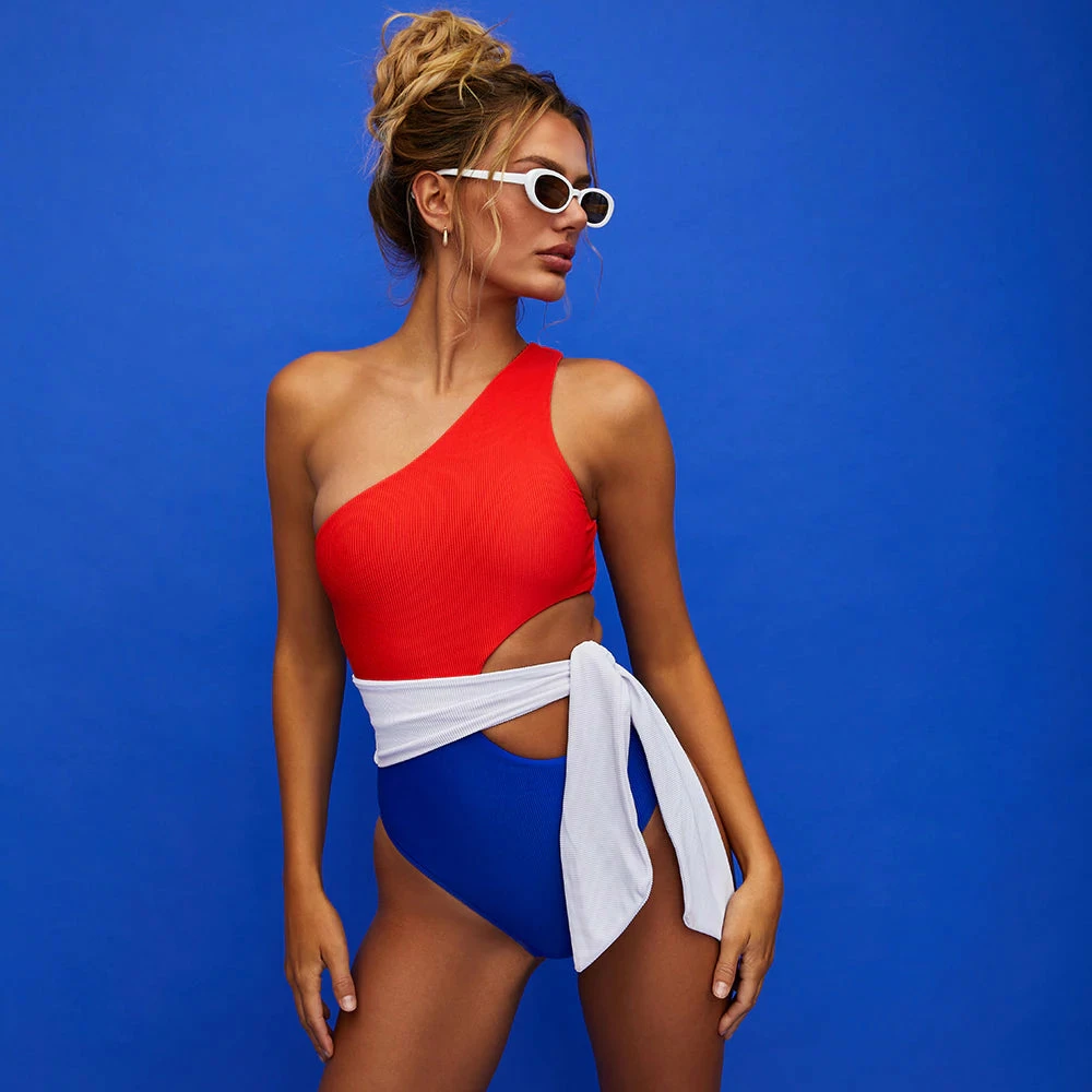 Beach Riot Carlie One Piece In American Colorblock 3 Beach Riot Carlie One Piece In American Colorblock