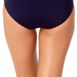 Anne Cole Jet Set Stripe Fold-over Bikini Bottom In Navy