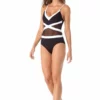 Anne Cole Hot Mesh Spliced Mesh One Piece Swimsuit 2 Anne Cole Hot Mesh Spliced Mesh One Piece Swimsuit -Sunflair Verkäufe 20MO06516