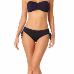 Anne Cole Live In Color Twist Bandeau Bikini Top 22 Anne Cole Live In Color Twist Bandeau Bikini Top -Sunflair Verkäufe 20MT10101 20MB30001 NAVY 629