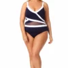 Anne Cole Hot Mesh Asymmetric Spliced Mesh One Piece Swimsuit 1 Anne Cole Hot Mesh Asymmetric Spliced Mesh One Piece Swimsuit -Sunflair Verkäufe 20PO02002