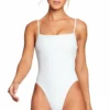 Vitamin A Jenna One Piece Swimsuit In White EcoTex
