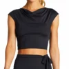 Vitamin A Celia Cap Sleeve Top In Black -Sunflair Verkäufe 2RG ECB F