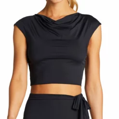 Vitamin A Celia Cap Sleeve Top In Black