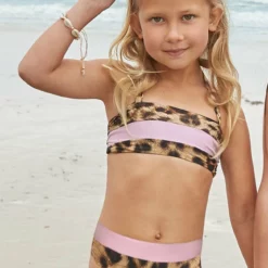 PQ Swim Colorblock High Waist Girls Bikini Set