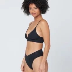 Pointelle Rib Siren Bikini Top 20 Pointelle Rib Siren Bikini Top -Sunflair Verkäufe 5900291 PTSNT21 BLK PTCUB21 BLK SIDE 1