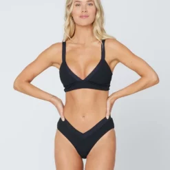 Ribbed Pratt Bikini Bottom 12 Ribbed Pratt Bikini Bottom -Sunflair Verkäufe 5900367 RHVET21 BLK RHPTC21 BLK FRONT 83a81ac2 11b5 41ee b558 49733e3ccd29