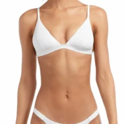 Vitamin A EcoLux Moss Bikini Top In White