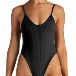 Vitamin A EcoRib Yasmeen One Piece In Black
