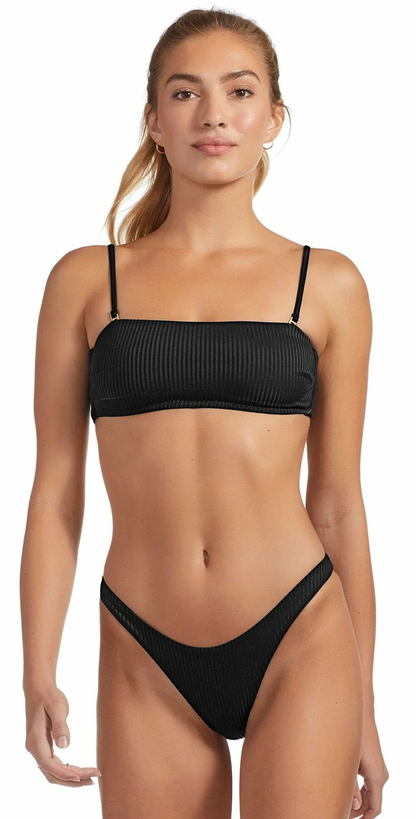 Vitamin A EcoRib Mila Bikini Top In Black 3 Vitamin A EcoRib Mila Bikini Top In Black