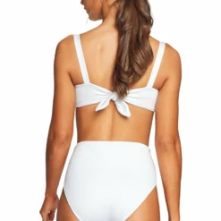 Vitamin A Barcelona Full Cut Bikini Bottom In White EcoTex