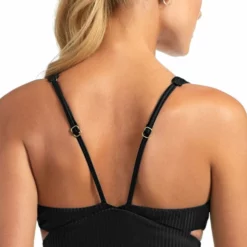 Vitamin A EcoRib Nicole Bikini Top In Black -Sunflair Verkäufe 915T ERB 167BF ERB BACK 0226 T3