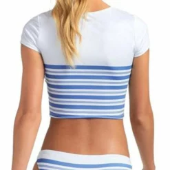 Vitamin A Luciana Full Coverage Bikini Bottom In Regatta Stripe