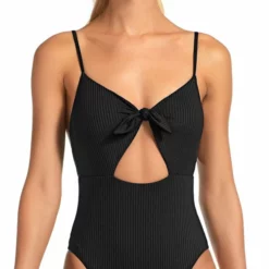 Vitamin A EcoRib Alma One Piece Swimsuit In Black