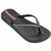 Ipanema Ana Metallic II Kids Flip Flop In Black -Sunflair Verkäufe Ana Metallic II Kids 82386 Black Rose 24534