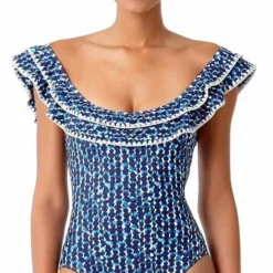 Anne Cole Studio Flounce Vintage One Piece Swimsuit -Sunflair Verkäufe Anne Cole Vintage Flounce Maillot 18SO01470 066