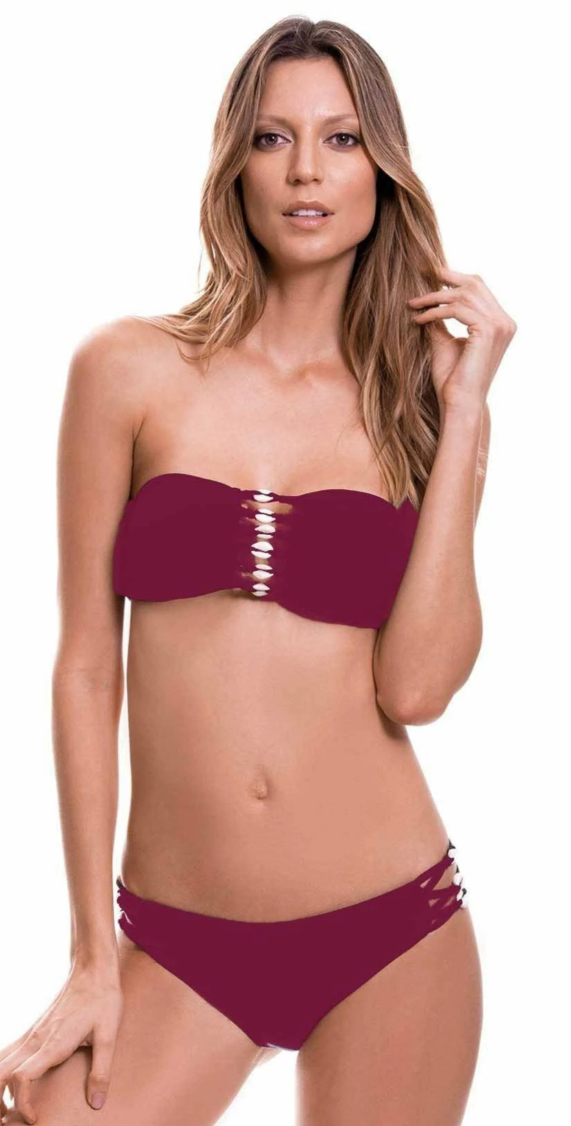 Milonga Basic Shell Bandeau Top In Wine 069 2 Milonga Basic Shell Bandeau Top In Wine 069