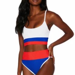 Beach Riot Eva Top In American Colorblock