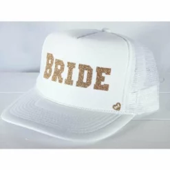 Mother Trucker Bride Hat In White