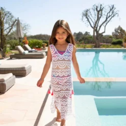 PQ Swim Water Lily Little Joy Girls Lace Cover Up