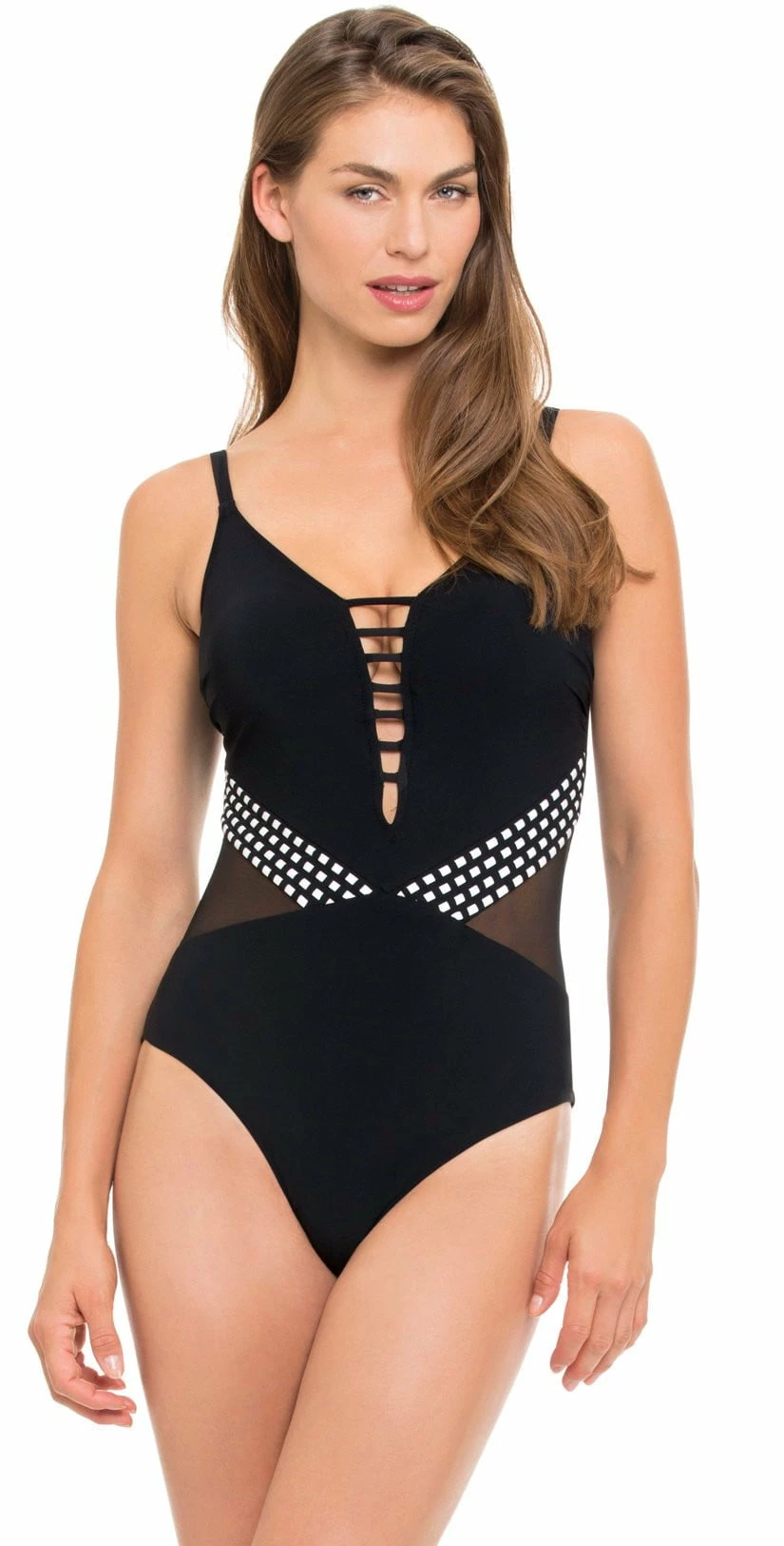 Profile By Gottex Hollywood One Piece Swimsuit In Black E854-2074-001 3 Profile By Gottex Hollywood One Piece Swimsuit In Black E854-2074-001