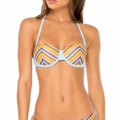 Luli Fama Plaza Espana Alegria Underwire Bandeau Bikini Top -Sunflair Verkäufe L615 Q60 Q26 111 s1