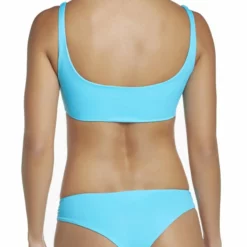 PilyQ Lace-Up Teeny Cut Bikini Bottom In Marine Blue