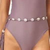 Montce Shells Belt In Mauve -Sunflair Verkäufe Montce Mauv Denise Austin One Piece with shells belt cd8e9d64 645a 42da b54c 71ab2a6205f9