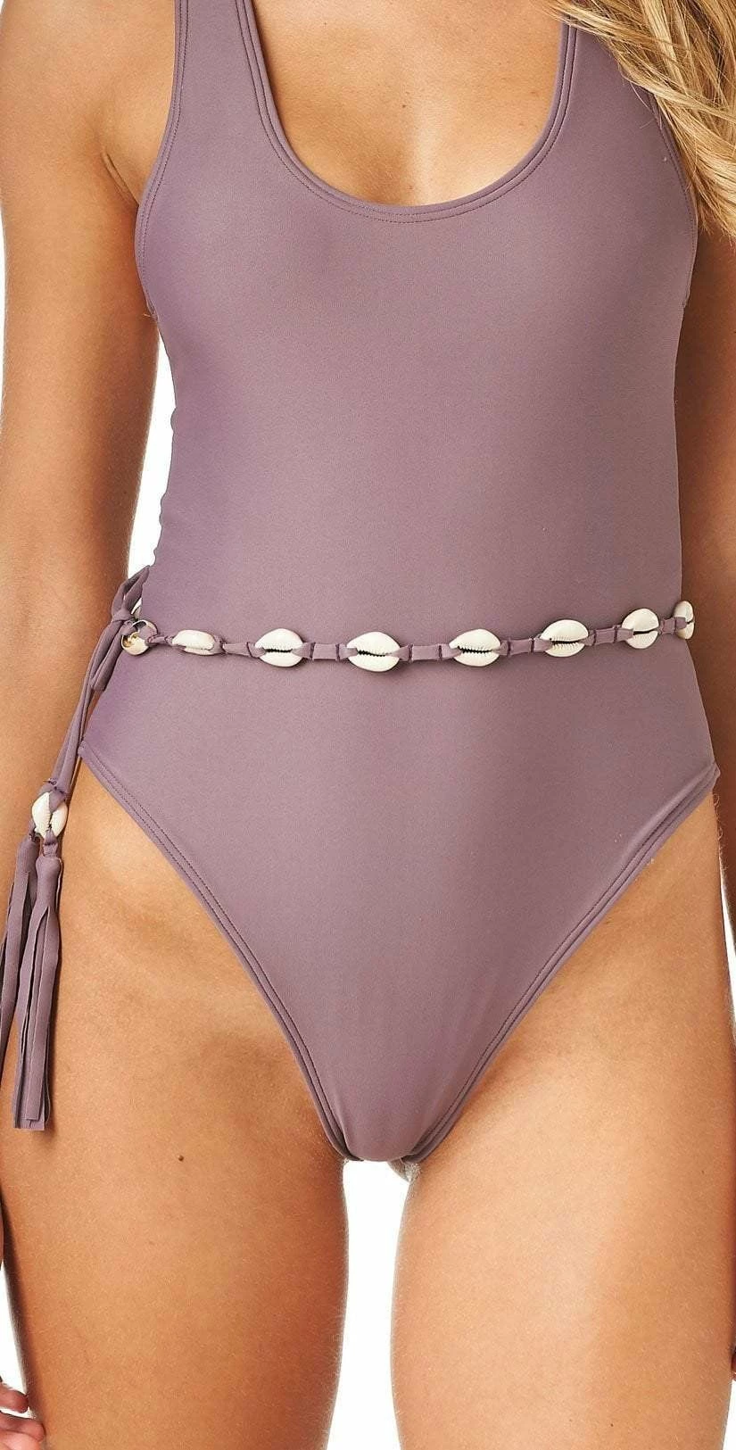 Montce Shells Belt In Mauve 3 Montce Shells Belt In Mauve