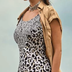 Nuria Ferrer Oasis Mastectomy One Piece Swimsuit 9217-Leopard