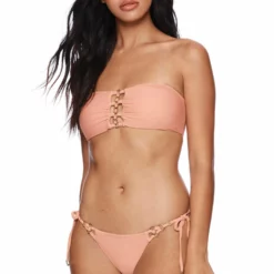 Beach Bunny Piper Skimpy Bikini Bottom In Whiskey Rose
