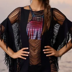 PilyQ Black Gold Monique Cover Up In Black -Sunflair Verkäufe R16 54 BKG 427T 0a60b47b 3c4c 468b 9118 1f71df377c78