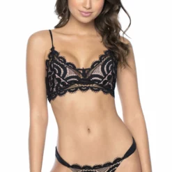PilyQ Midnight Sweetheart Lace Bralette