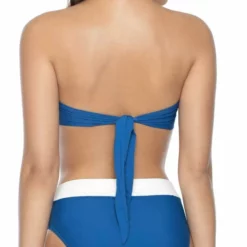 PilyQ Island Blue Knot Bandeau Bikini Top -Sunflair Verkäufe R20 STUDO BACK ISL 194B ISL 252F