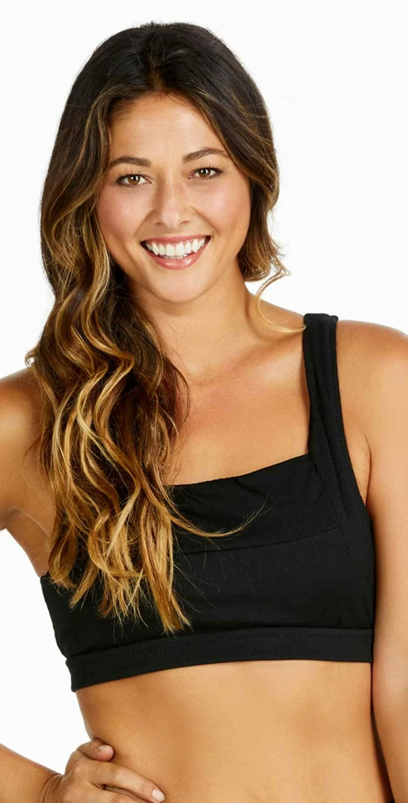 Raisins Ribbed Summer Halter Top In Black Y710282-BLK 4 Raisins Ribbed Summer Halter Top In Black Y710282-BLK – Bild 2