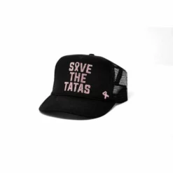 Mother Trucker Save The Tatas Hat In Black