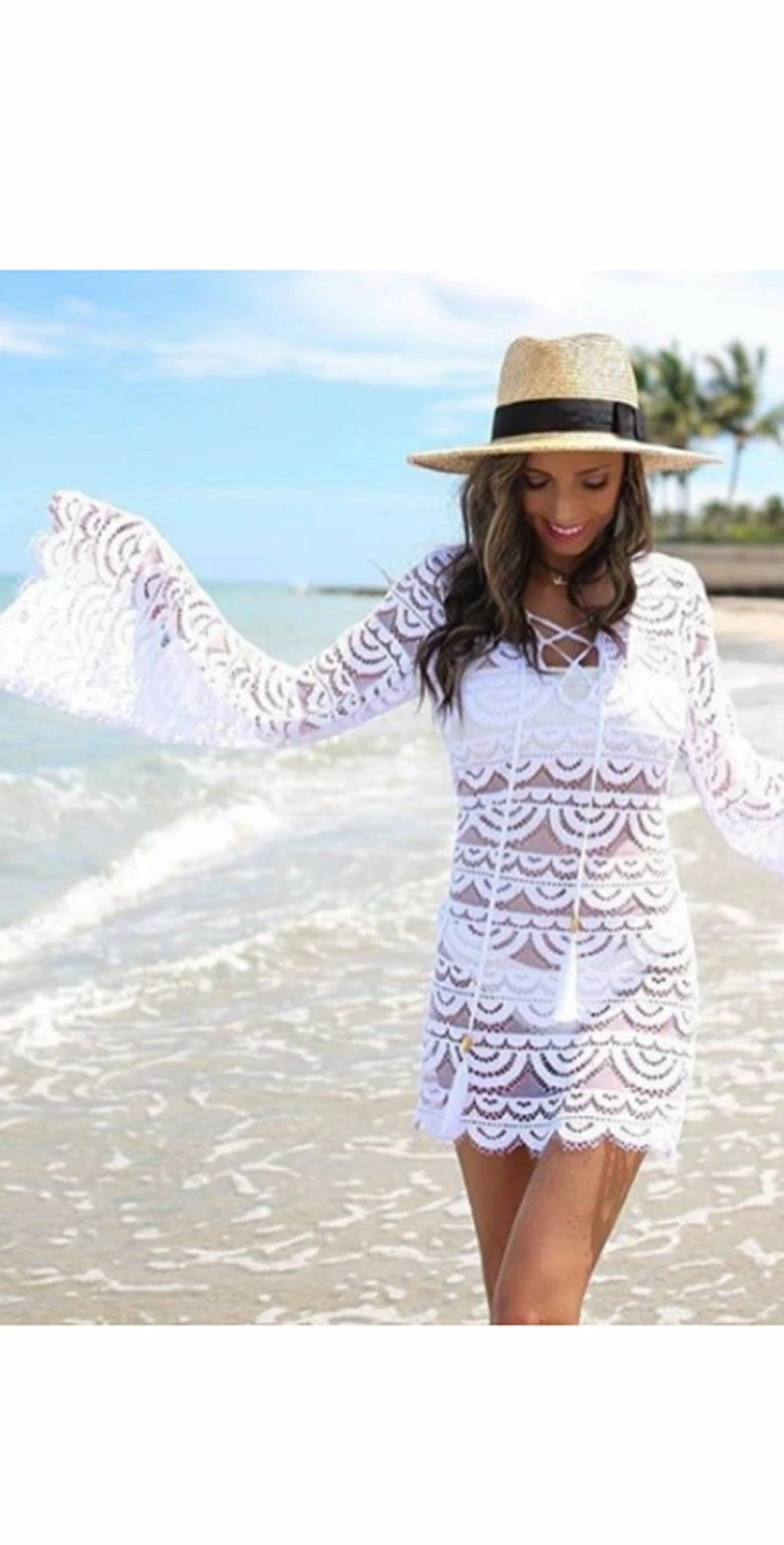 PQ Swim Water Lily Noah Tunic In White 9 PQ Swim Water Lily Noah Tunic In White – Bild 7