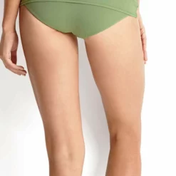 Seafolly High Waist Skirted Bottom In Moss