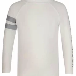 Snapperrock Boy's Arm Band Long Sleeve Rashguard Top In White B20052L