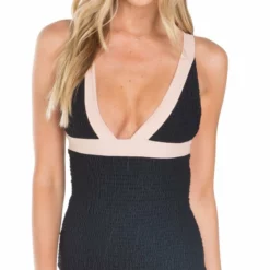 Tori Praver Isabella Crete Colorblock One Piece Swimsuit