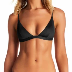 Vitamin A EcoLux Moss Bikini Top In Black