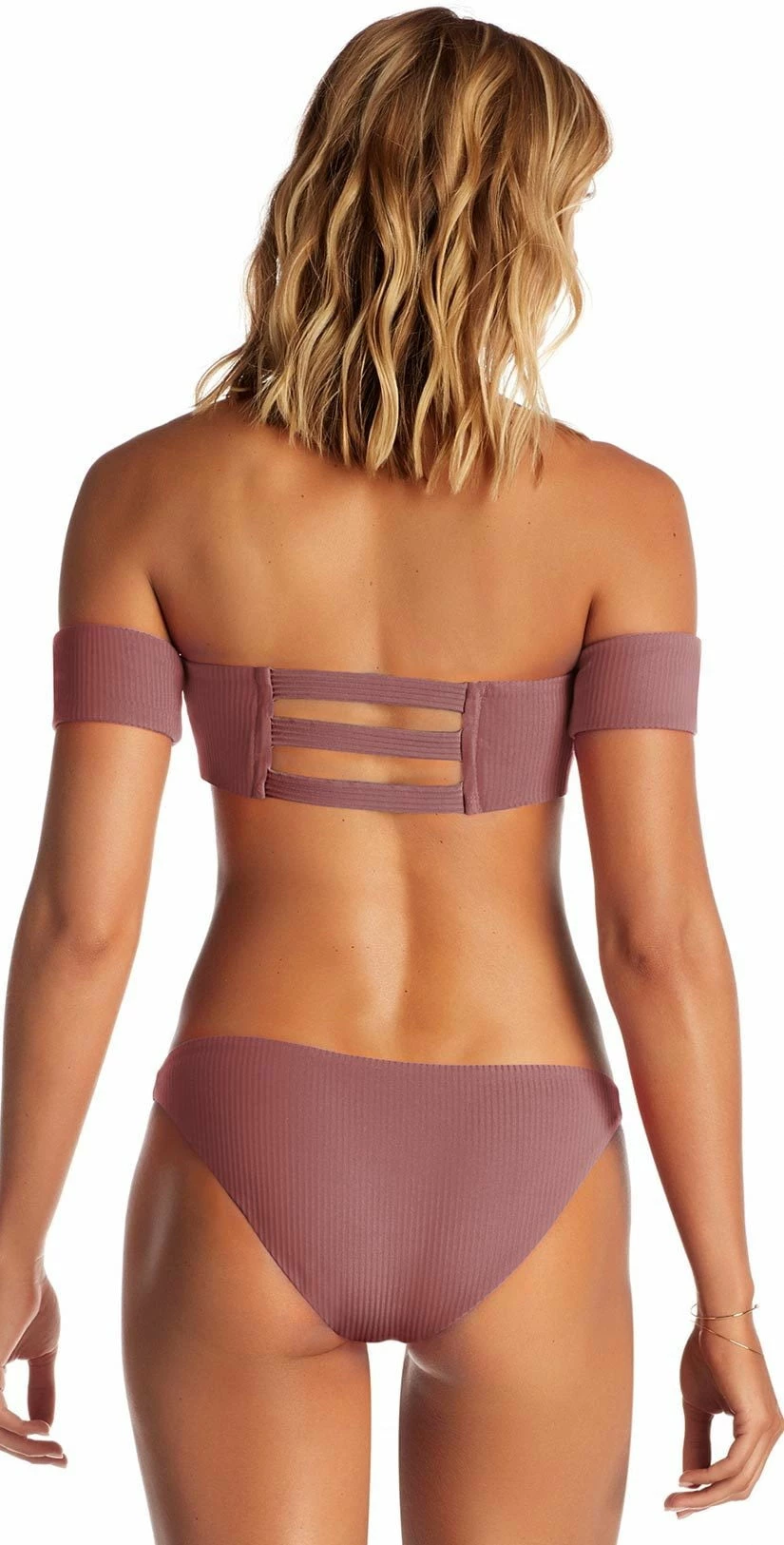 Vitamin A Havana Ribbed Bandeau Bikini Top In Dusty Rose 4 Vitamin A Havana Ribbed Bandeau Bikini Top In Dusty Rose – Bild 2