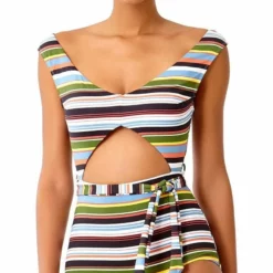 Anne Cole Studio Over The Shoulder Sash One Piece Swimsuit