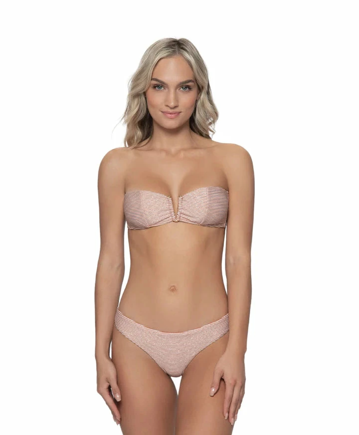 PQ Swim Aperol Stripe V Bandeau 3 PQ Swim Aperol Stripe V Bandeau